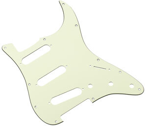 PartsPickguard SSS Parchment A Blanc usagé