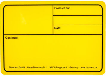 Tourlabel 177x127mm Yellow Jaune