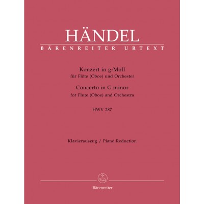 HANDEL G.F. - KONZERT G-MOLL HWV 287 - FLUTE (HAUTBOIS) & PIANO