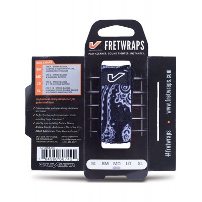 FretWraps, Black Bandana - Medium