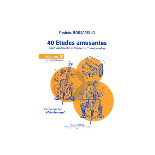 Borsarello - 40 Etudes Amusantes - Vol.2 - Violoncelle et Piano (ou 2 Violoncelles)