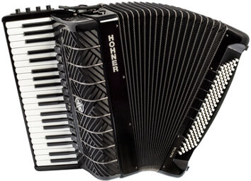Hohner Mattia IV 120 BK white Buttons Noir