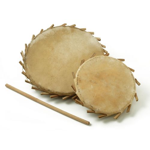 MT011 - Sakara Tambourin En Terre Cuite - Diam 24 CM
