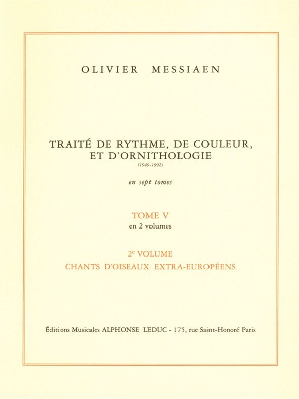 Traité de Rythme, de Couleur et d'Ornithologie