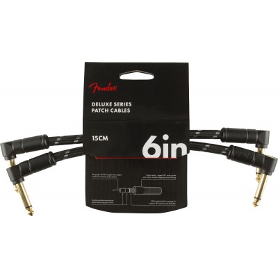 Deluxe Instrument Cables (2-pack), Angle/Angle, 6, Black Tweed