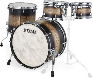STAR Drum Walnut Stand. ASBJ Satin Black Japanese Sen Burst