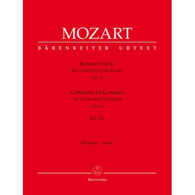 Mozart W.a. - Concerto N°3 En Sol Majeur KV 216 Pour Violon et Orchestre - Conducteur