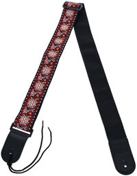 Guitar Strap Ret. Jacqu. D.Red Jacquard Dark Red