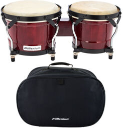 HB 202HWR Bongo Set + Gig Bag Vin rouge