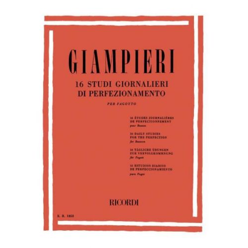 Giampieri A. - 16 Studi Giornalieri Di Perfezionamento - Basson