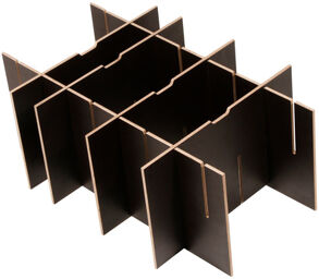 Dividing Wall Set 90H3 2/4 Brown