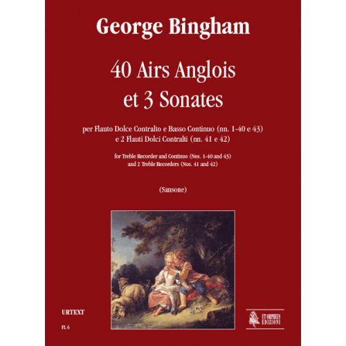 Bingham George - 40 Airs Anglois et Trois Sonates - Flute A Bec Alto et Continuo Ou 2 Flutes A Bec