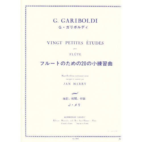 Gariboldi G. - 20 Petites Etudes - Flute