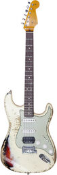 Custom Deluxe Strat HB-S1 WoSB Aged Vintage White over 3