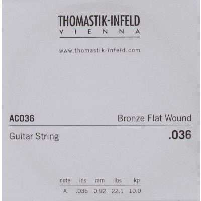 AC036 Plectrum Bronze Flat Wound 036