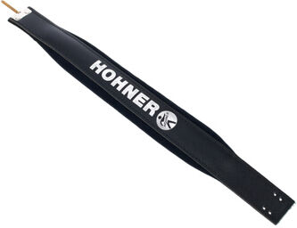 Hohner Bass Strap Morino 96 Avsenik Noir avec gaufrage argenté