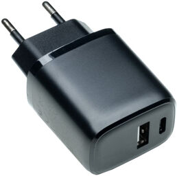 USB C+A Power Supply Black