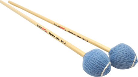 Vibra Mallets BM-3 Big Mama C Sky Blue with white circular stitching at the top