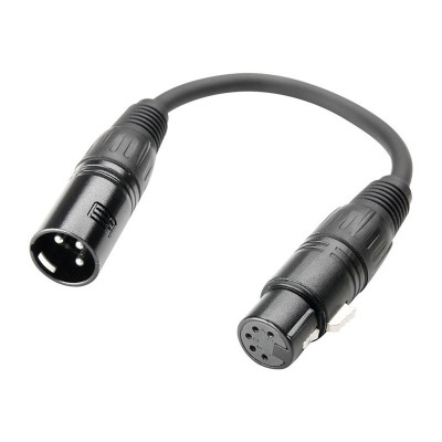 Adaptateur DMX XLR 5-poles F vers XLR 3-poles M 0.2 M