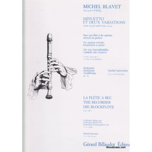 Blavet M. - Minuetto et Deux Variations - Flute A Bec et Piano