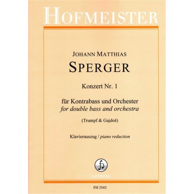 Sperger Johannes - Concerto N°1 - Contrebasse & Piano