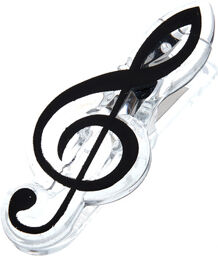 Music Clip Violin Clef Black noir