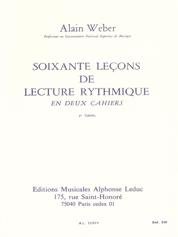 60 Leçons De Lecture Rythmique Vol.2