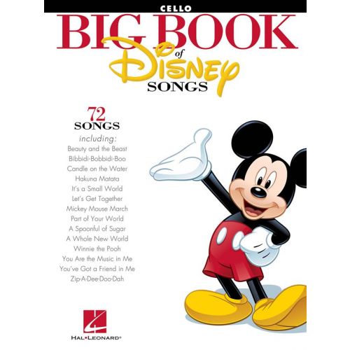 THE BIG BOOK OF DISNEY SONGS INSTRUMENTAL FOLIO CELLO - CELLO