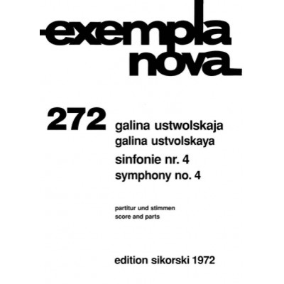 USTWOLSKAJA GALINA - SINFONIE N°4 - SCORE