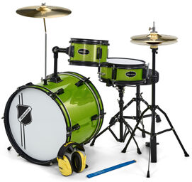 Youngster Drum Set Bundle Green Sparkle