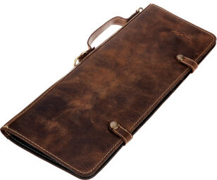 Leather Stick Bag Vintage marron