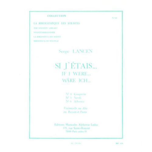 Lancen Serge - Si J'etais - Violoncelle