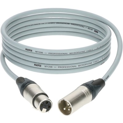 M1 Mic Cable Gris 5M XLR 3P. Femelle Male Neutrik