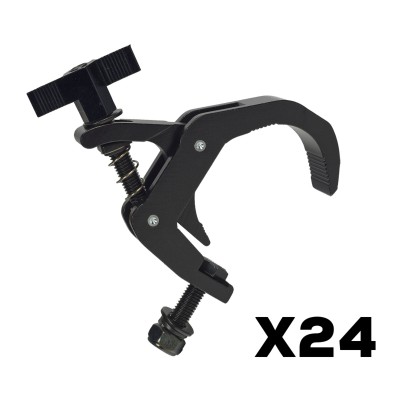 Pack De 24 crochets universel noirs - Ecrou Hexagonal