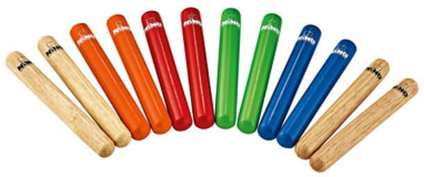 Coloured Claves Set 6pc