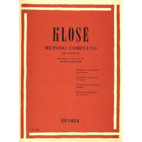 Klose J.e. - Metodo Completo Per Clarinetto