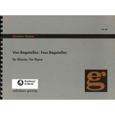 Becker Gunther - Vier Bagatellen - Piano