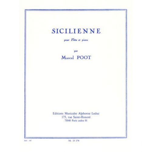 POOT MARCEL - SICILIENNE - FLUTE ET PIANO