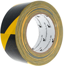 Cloth Warning Tape B/Y noir et jaune