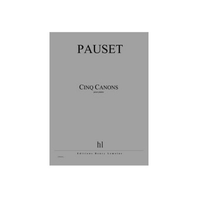 Pauset - Canons (5) - Piano