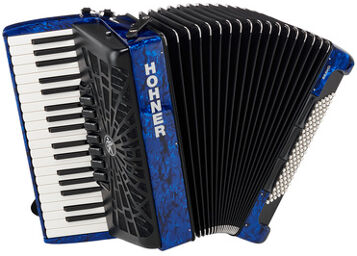 Hohner Bravo III 96 silent key blue Bleu