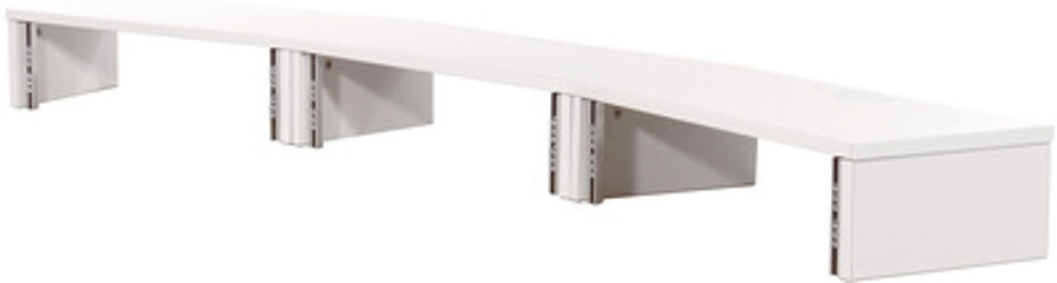Studio Ext. Desk 3U WH curved