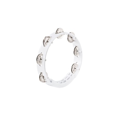 HTT8WH Tambourin Abs Blanc 20CM 1 Rangee De Cymbalettes