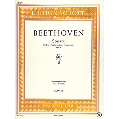 Beethoven - Sonata F-sharp Major Op. 78 - Piano