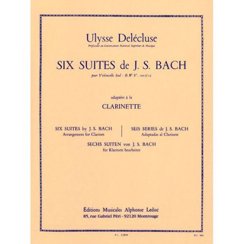 Bach J.S. - 6 Suites Pour Violoncelle BWV 1007/12 - Clarinette