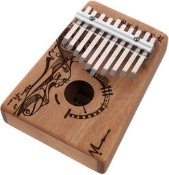 Kalimba 10 Peaceful Mind Naturel mat avec design