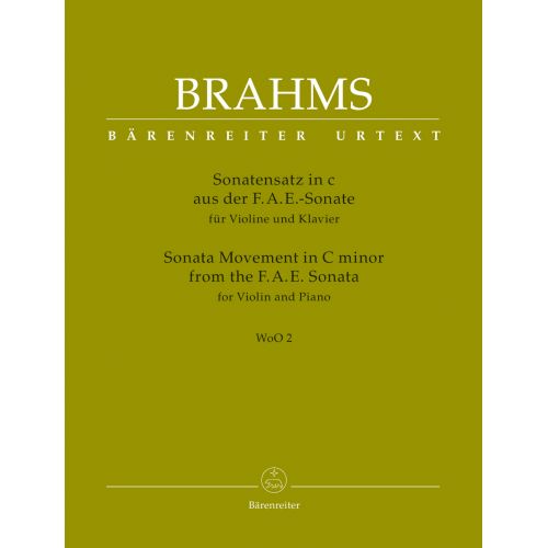 Brahms J. - Sonata Movement In C Minor From The F.a.e. Sonata - Woo 2 - Violon & Piano