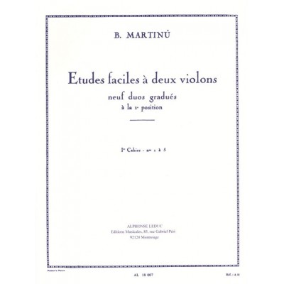 Etudes Faciles A Deux Violins Vol.1