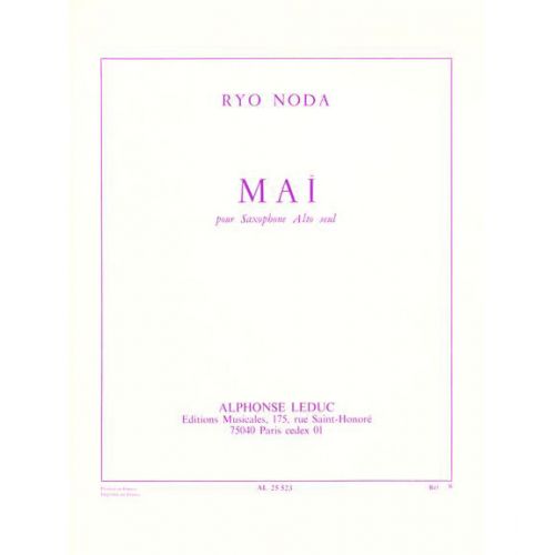 Noda R. - Mai - Saxophone Alto Solo