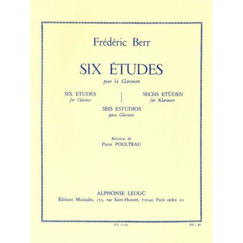Berr Frederic - Six Etudes Pour Clarinette